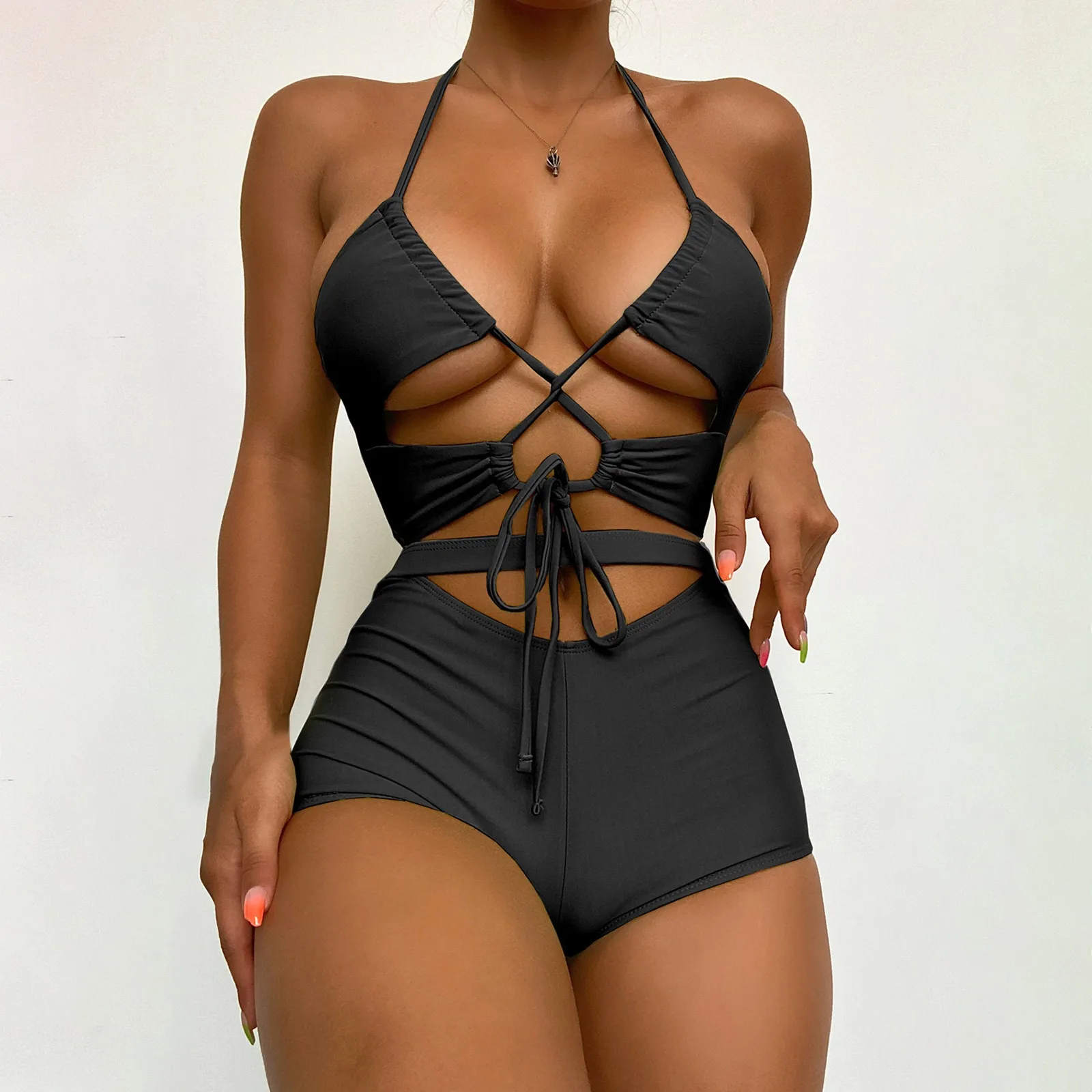 Hollow Women Bandeau Bikini Set Push-up Brazilian Swimwear Women Femme Black Bikinis Beachwear Sexy Swimsuit Купальник Женский
Hollow Women Bandeau Bikini Set Push-up Brazilian Swimwear Women Femme Black Bikinis Beachwear Sexy Swimsuit Купальник Женский