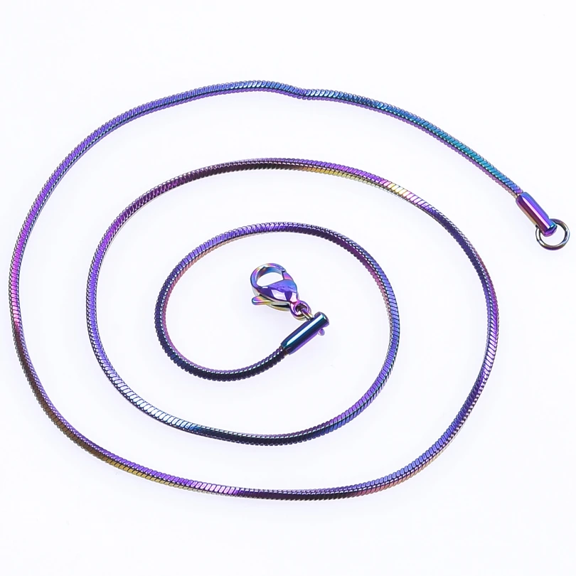 3pcs/Lot Square Snake Chains For Women Men DIY Accessories Rainbow Colored Chain Neck Decoration Vintage Jewelry Necklace Choker
3pcs/Lot Square Snake Chains For Women Men DIY Accessories Rainbow Colored Chain Neck Decoration Vintage Jewelry Necklace Choker