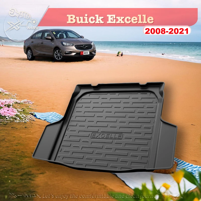 Всесезонный черный коврик для багажника Buick Excelle 2008-2021 с лазерной обработкой