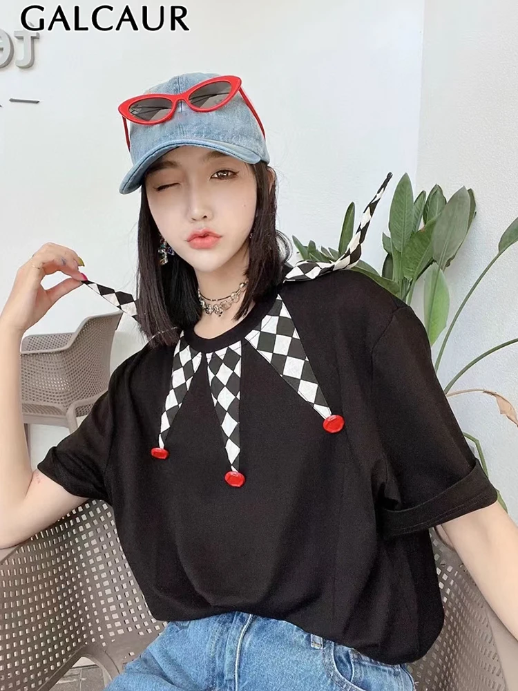 GALCAUR Casual Summer T Shirt For Women Round Neck Short Sleeve Patchwork Colorblock T Shirts Female Fashion Clothing Style New
GALCAUR Casual Summer T Shirt For Women Round Neck Short Sleeve Patchwork Colorblock T Shirts Female Fashion Clothing Style New