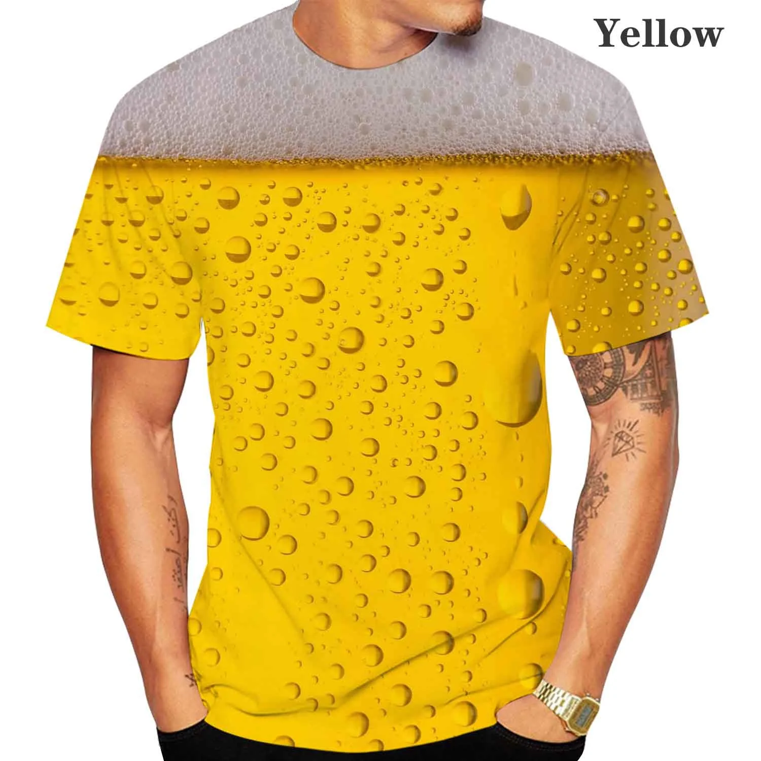 Летняя модная новая стильная футболка с 3d принтом пивного элемента с коротким рукавом Мужская модная повседневная забавная уличная футбол... 
Летняя модная новая стильная футболка с 3d принтом пивного элемента с коротким рукавом Мужская модная повседневная забавная уличная футбол...