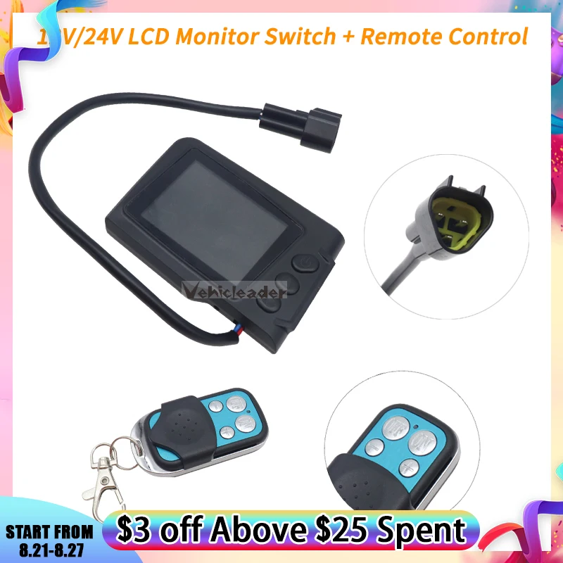 12V 24V Air Diesel Parking Heater LCD Monitor Switch + Remote Control For 5kw 8kw Car Truck Diesels Air Heater Parking
12V 24V Air Diesel Parking Heater LCD Monitor Switch + Remote Control For 5kw 8kw Car Truck Diesels Air Heater Parking
