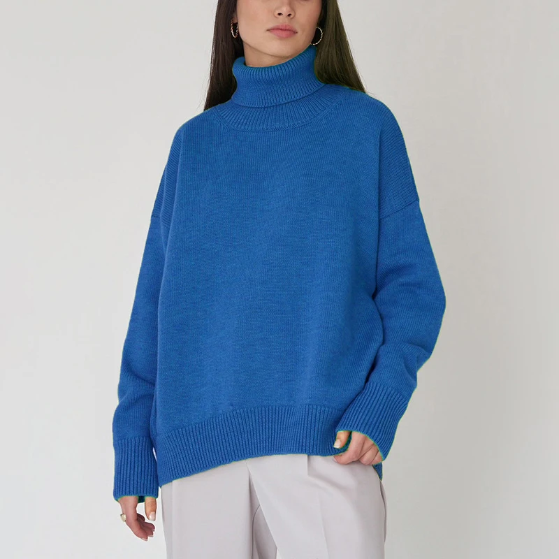Blue Turtleneck Sweater Retro Cotton Elastic Sweater Autumn Winter Women's Warm Thin Wool Comfortable Loose Classic Casual T
Blue Turtleneck Sweater Retro Cotton Elastic Sweater Autumn Winter Women's Warm Thin Wool Comfortable Loose Classic Casual T