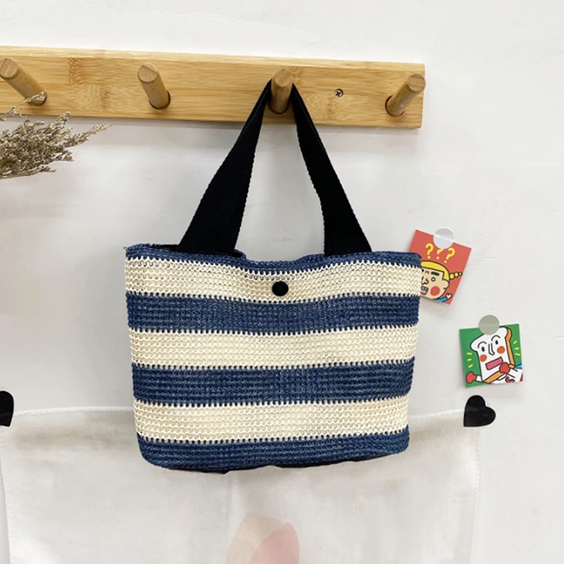 2022 New Woven Handbag Blue Ins Straw Woven Fashion Handbag Beach Bag Hand Lunch Box Creative Quality Lunch Box 
2022 New Woven Handbag Blue Ins Straw Woven Fashion Handbag Beach Bag Hand Lunch Box Creative Quality Lunch Box