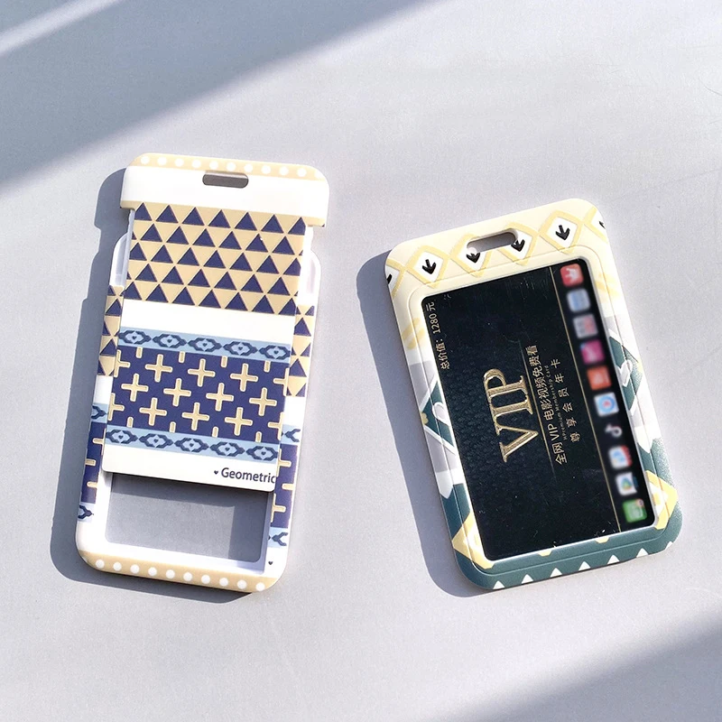 1pc ABS Slide Kpop Photo Card Holder Geometrically Patterned Id Credit Student Card Bag Kid Cute Card Cover Anti-lost Keychain
1pc ABS Slide Kpop Photo Card Holder Geometrically Patterned Id Credit Student Card Bag Kid Cute Card Cover Anti-lost Keychain