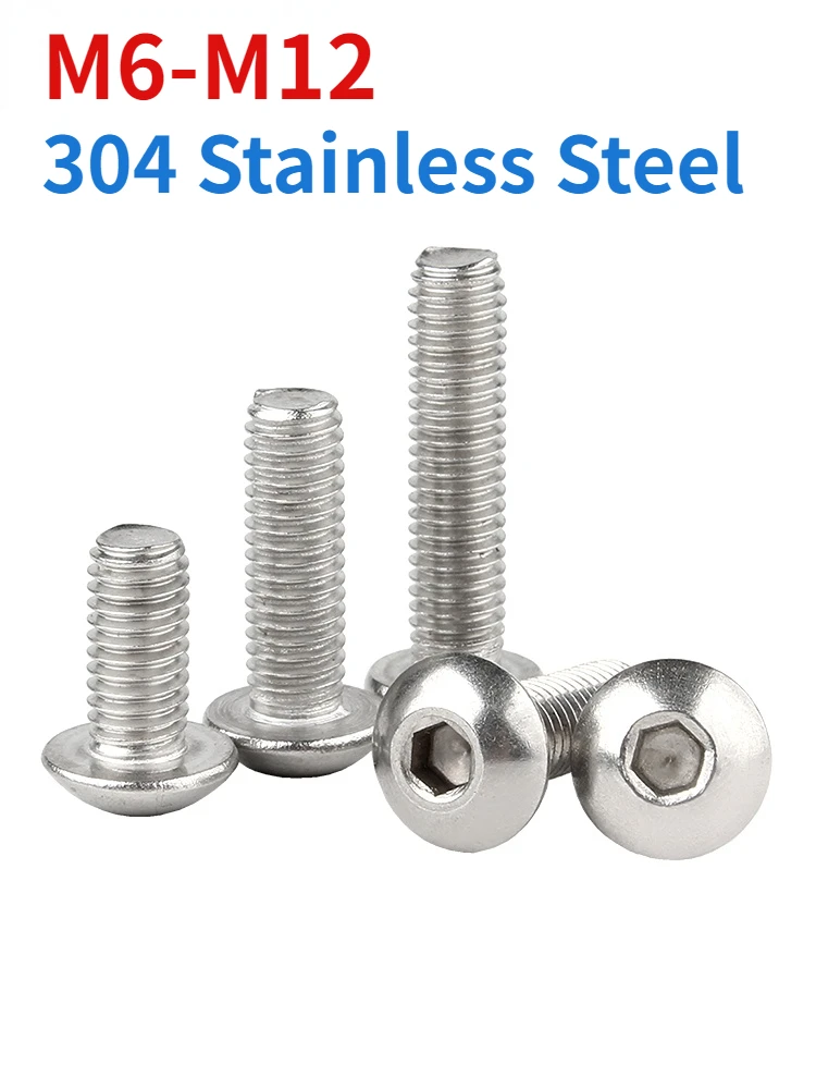 M6 M8 M10 M12 304 Stainless Steel Round Head Hexagonal Socket Machine Screws Pan Head Hex Socket Bolt
M6 M8 M10 M12 304 Stainless Steel Round Head Hexagonal Socket Machine Screws Pan Head Hex Socket Bolt