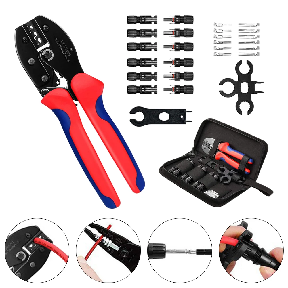 IP67 Solar Crimper Connector Kit 26-10AWG Spanner PV Crimper Wire Stripper Crimping Kit 2.5/4.0/6.0mm² Handle Tool
IP67 Solar Crimper Connector Kit 26-10AWG Spanner PV Crimper Wire Stripper Crimping Kit 2.5/4.0/6.0mm² Handle Tool