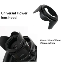 49mm 52mm 55mm 58mm 62mm Screwed Flower Petal Sunshade Lens Hood For Nikon Canon Sony Fuji Olympus DSLR Camera