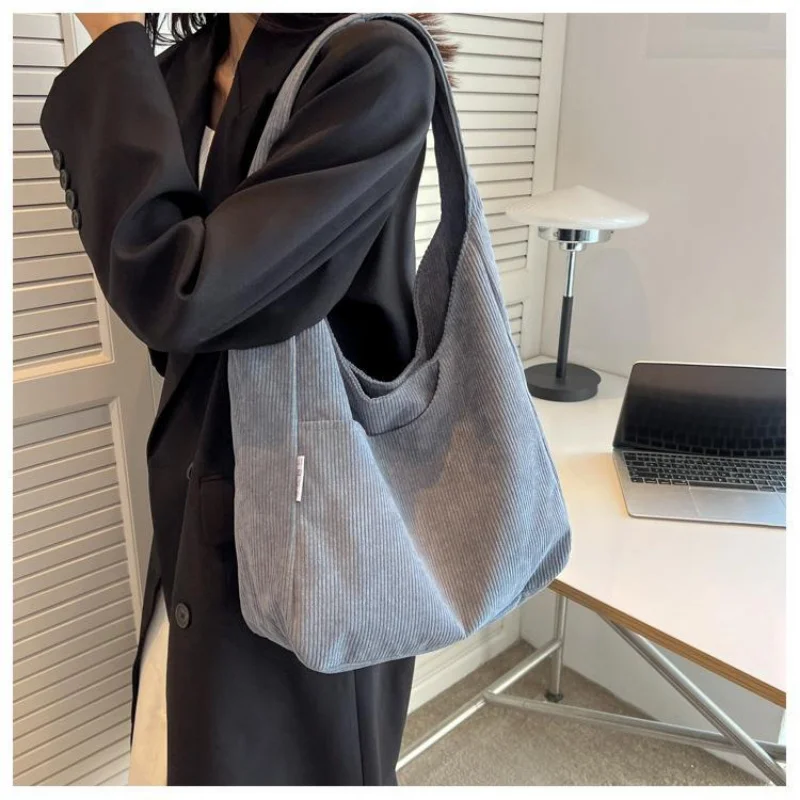 Canvas Shoulder Women's Tote Bag Corduroy Simple Casual Large Capacity Designer Handbags For Women Travel Solid Shopper Bag
Canvas Shoulder Women's Tote Bag Corduroy Simple Casual Large Capacity Designer Handbags For Women Travel Solid Shopper Bag