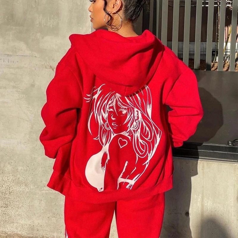 Oversized Hoodie Gothic Punk Cartoon girl Print kawaii Jacket Y2K Harajuku Casual Loose Top Streetwear Retro Zip Sweatshirt club
Oversized Hoodie Gothic Punk Cartoon girl Print kawaii Jacket Y2K Harajuku Casual Loose Top Streetwear Retro Zip Sweatshirt club