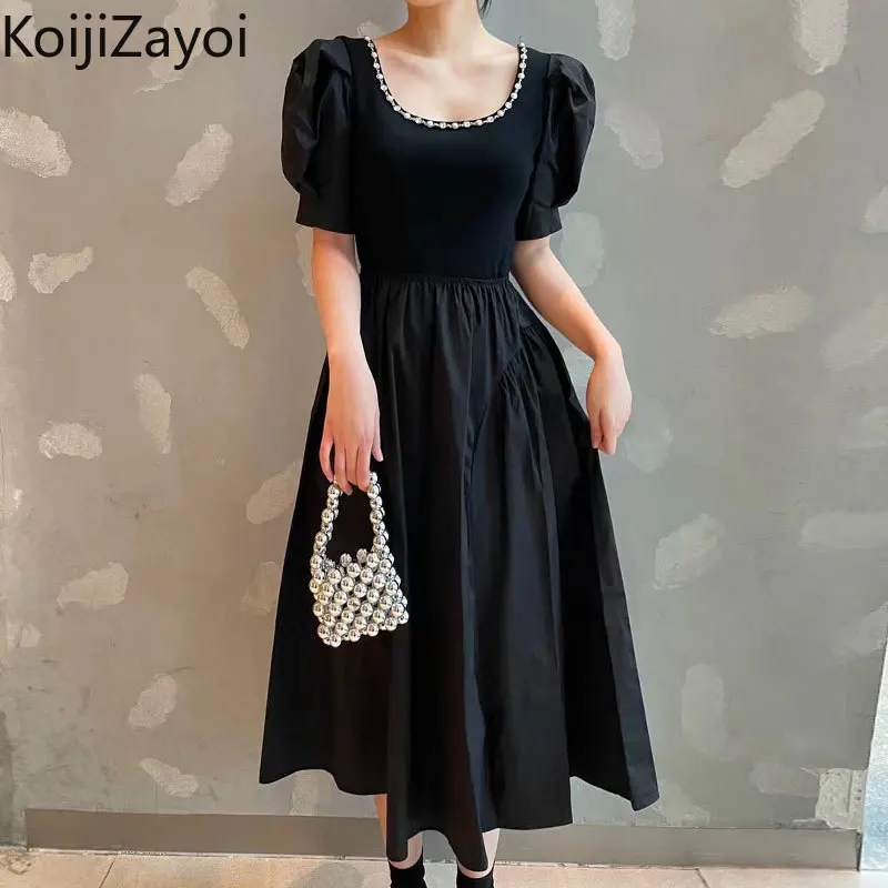 Koijizayoi Beading Women Elegant Maxi Party Dress Slim Summer Fashion Office Lady Solid A Line Dresses Female Dropship Vestidos
Koijizayoi Beading Women Elegant Maxi Party Dress Slim Summer Fashion Office Lady Solid A Line Dresses Female Dropship Vestidos