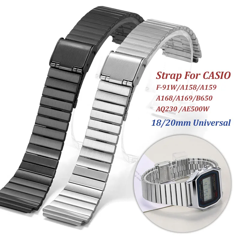 Slim Ultra-thin Metal Strap for Casio F-91W/A158/A159/A168/A169/B650/AQ230 /AE500W 18 20mm Universal Stainless Steel Watch Band
Slim Ultra-thin Metal Strap for Casio F-91W/A158/A159/A168/A169/B650/AQ230 /AE500W 18 20mm Universal Stainless Steel Watch Band