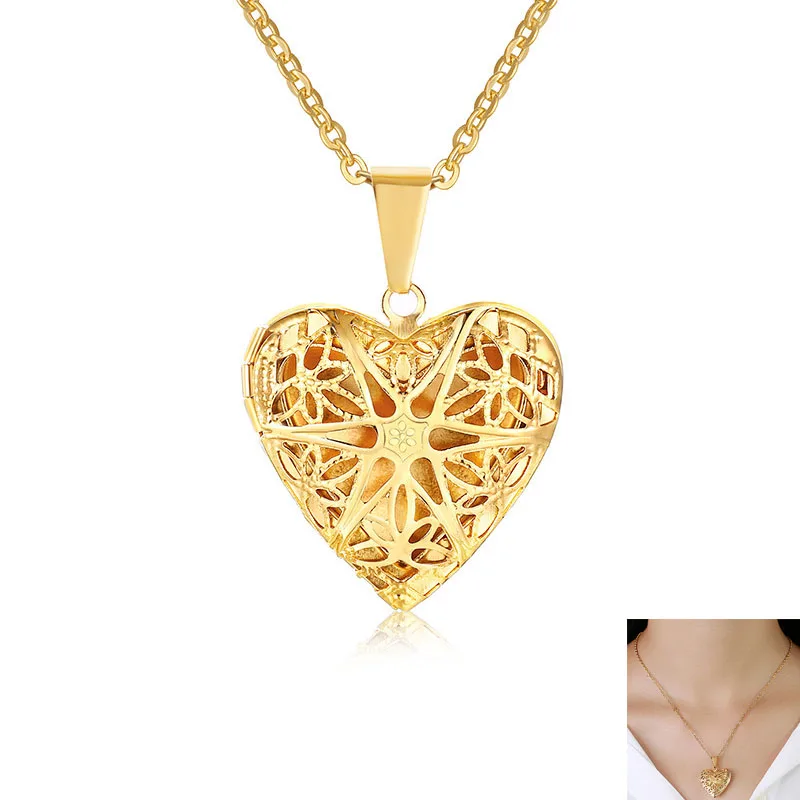 Fashion Heart Locket Necklace That Holds Pictures Hollow Pendant Necklace Birthday Christmas Gifts for Women Girls
Fashion Heart Locket Necklace That Holds Pictures Hollow Pendant Necklace Birthday Christmas Gifts for Women Girls