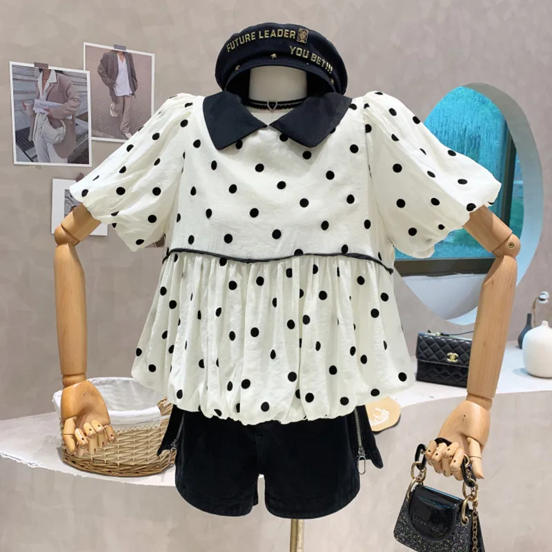 Niche Design New Women's Clothing 2022 Summer Contrast Lapel Wave Point Thin Puff Short Sleeve Chiffon Doll Shirt Top Blusas
Niche Design New Women's Clothing 2022 Summer Contrast Lapel Wave Point Thin Puff Short Sleeve Chiffon Doll Shirt Top Blusas