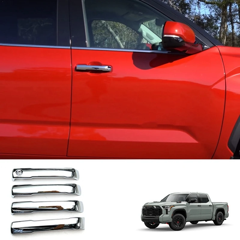 4PCS ABS Silver Chrome Outer Side Door Handle Cover Trim With Smart Hole For Toyota- 2022+
4PCS ABS Silver Chrome Outer Side Door Handle Cover Trim With Smart Hole For Toyota- 2022+