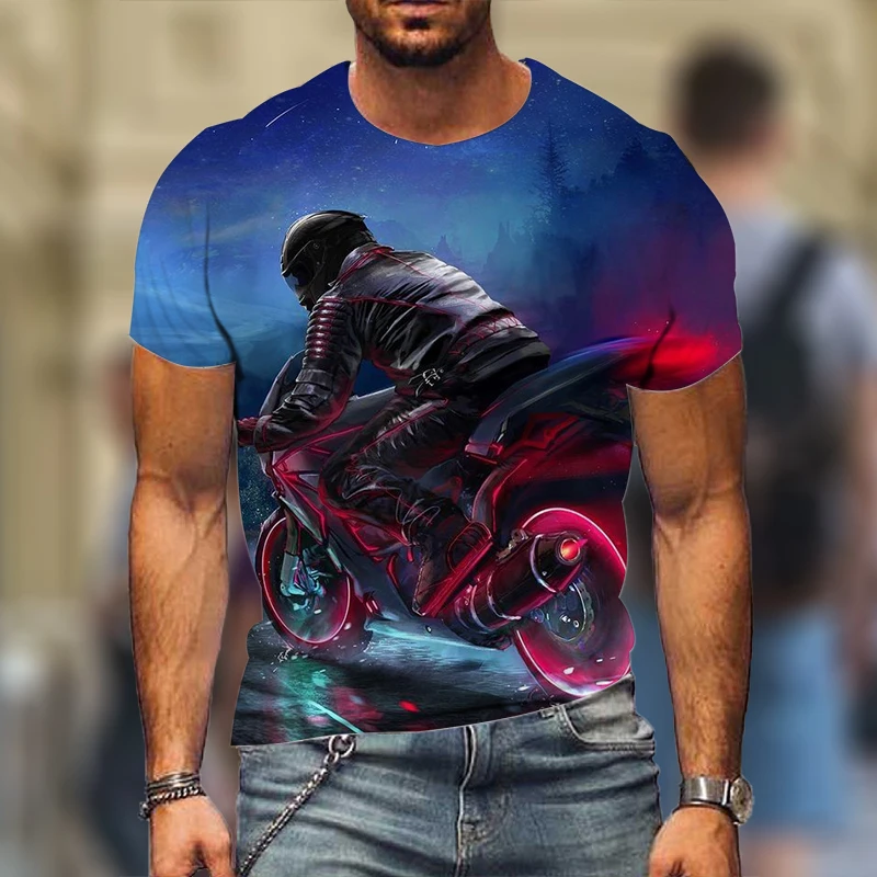 Motorcycle Graphic Men's T-Shirts Locomotive 3D T-Shirts Summer Casual Short Sleeve Hot Selling Fashion Tops High Street Wear
Motorcycle Graphic Men's T-Shirts Locomotive 3D T-Shirts Summer Casual Short Sleeve Hot Selling Fashion Tops High Street Wear