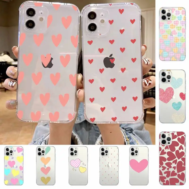Love Heart Phone Case For iPhone 14 13 12 11 Pro Max Mini X Xs XR 6 7 8 Plus SE 2020 Transparent Case
Love Heart Phone Case For iPhone 14 13 12 11 Pro Max Mini X Xs XR 6 7 8 Plus SE 2020 Transparent Case