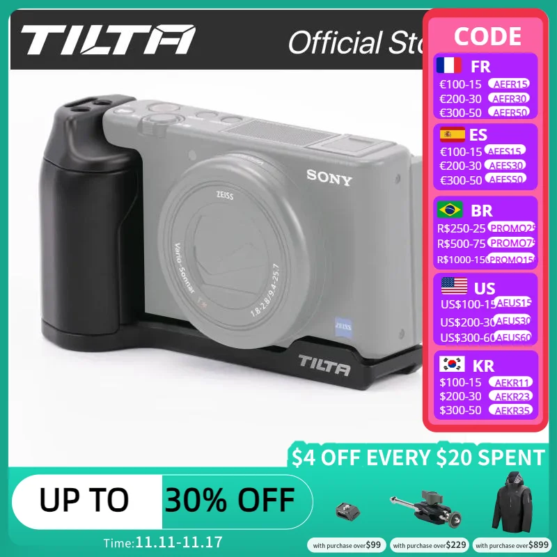 TILTA TA-T49-MBG-B Mounting Baseplate with Grip for Sony ZV-1/ZV-1F /ZV-1M2- Black
TILTA TA-T49-MBG-B Mounting Baseplate with Grip for Sony ZV-1/ZV-1F /ZV-1M2- Black