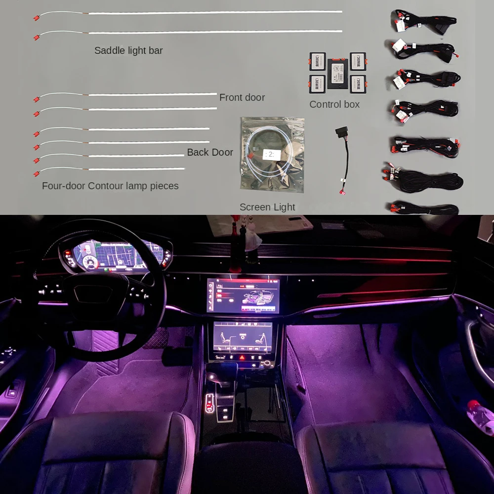 For A8 32 Color LED Ambient Light Lamp For Audi A8 D5 2018-2021 Interior Atmosphere Light With breathing mode
For A8 32 Color LED Ambient Light Lamp For Audi A8 D5 2018-2021 Interior Atmosphere Light With breathing mode
