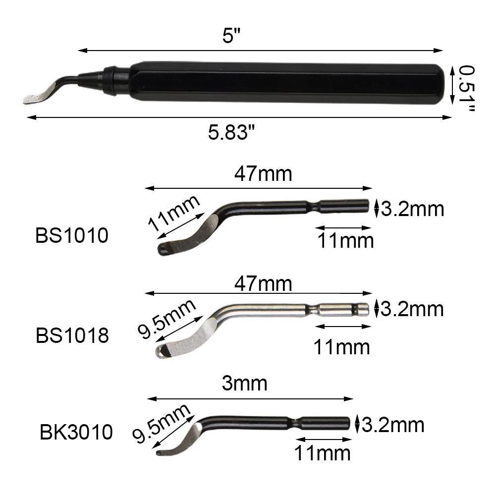 16 Pcs Rotary Deburring Tool Set RB1000 Handle BS1010 / BS1018 / BK3010 Blades Metal Repair Deburring Tool Kit For Wood Aluminum
16 Pcs Rotary Deburring Tool Set RB1000 Handle BS1010 / BS1018 / BK3010 Blades Metal Repair Deburring Tool Kit For Wood Aluminum