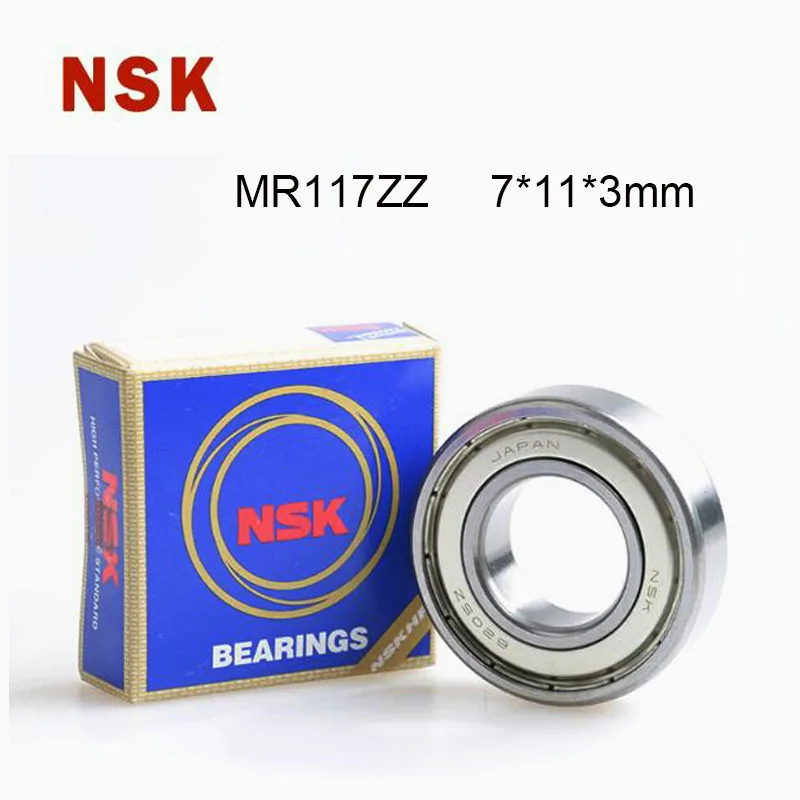 

Japan NSK MR117ZZ Bearing 7*11*3 mm ( 5/10 PCS ) ABEC-5 High Speed Miniature MR117 Z ZZ High Precision MR117Z Ball Bearings