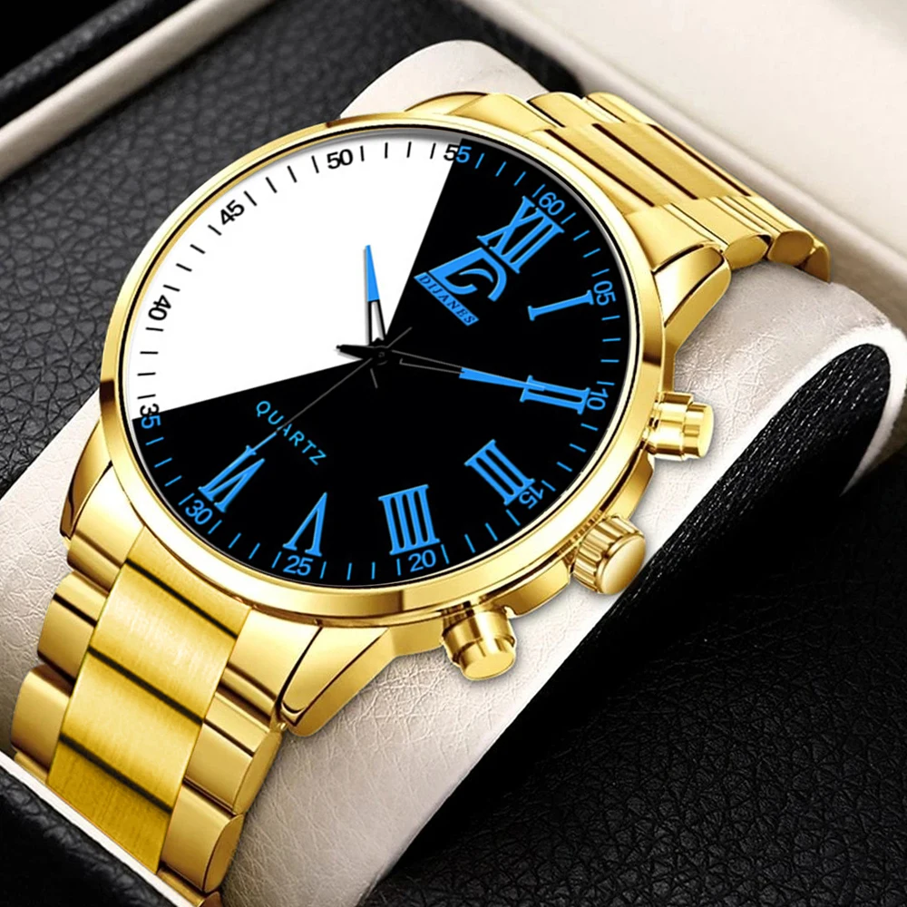 Brand Luxury Men's Watches Man Fashion Gold Stainless Steel Quartz WristWatch Leather Calendar Sports Watch Male Luminous Clock
Brand Luxury Men's Watches Man Fashion Gold Stainless Steel Quartz WristWatch Leather Calendar Sports Watch Male Luminous Clock