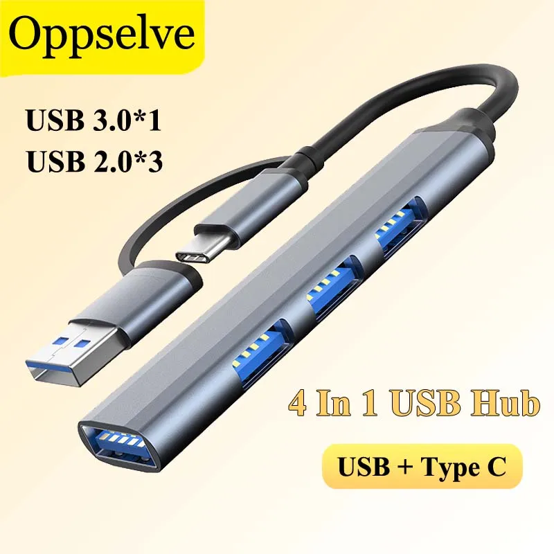 USB C Hub USB 3.0 2.0 4 Port Multi Splitter Adapter For PC Lenovo Xiaomi Macbook Hard Disk Keyboard Laptop Dock Station Extender
USB C Hub USB 3.0 2.0 4 Port Multi Splitter Adapter For PC Lenovo Xiaomi Macbook Hard Disk Keyboard Laptop Dock Station Extender