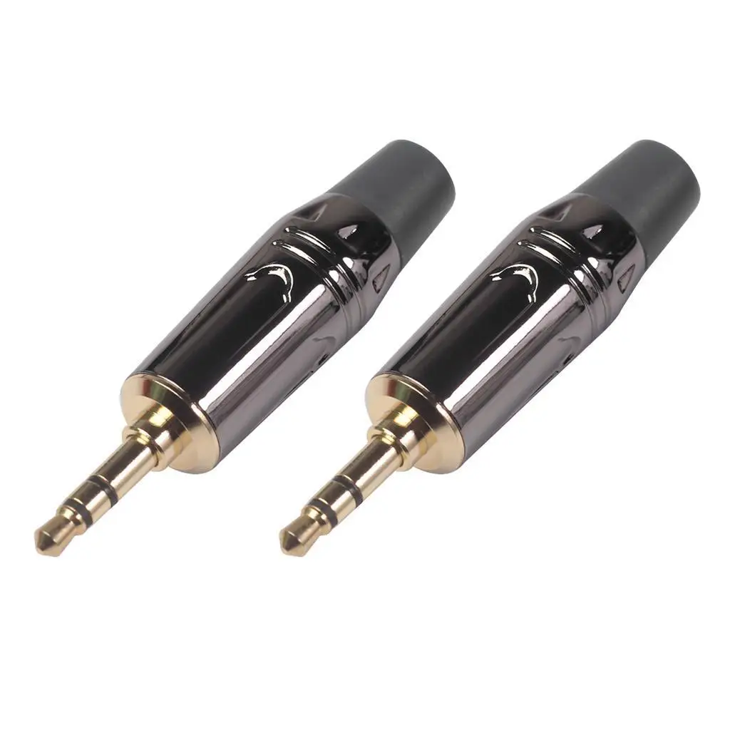 2Pieces 3.5mm Stereo Jack Male Plug Gold-plated Headset Audio Adapter Black 
2Pieces 3.5mm Stereo Jack Male Plug Gold-plated Headset Audio Adapter Black