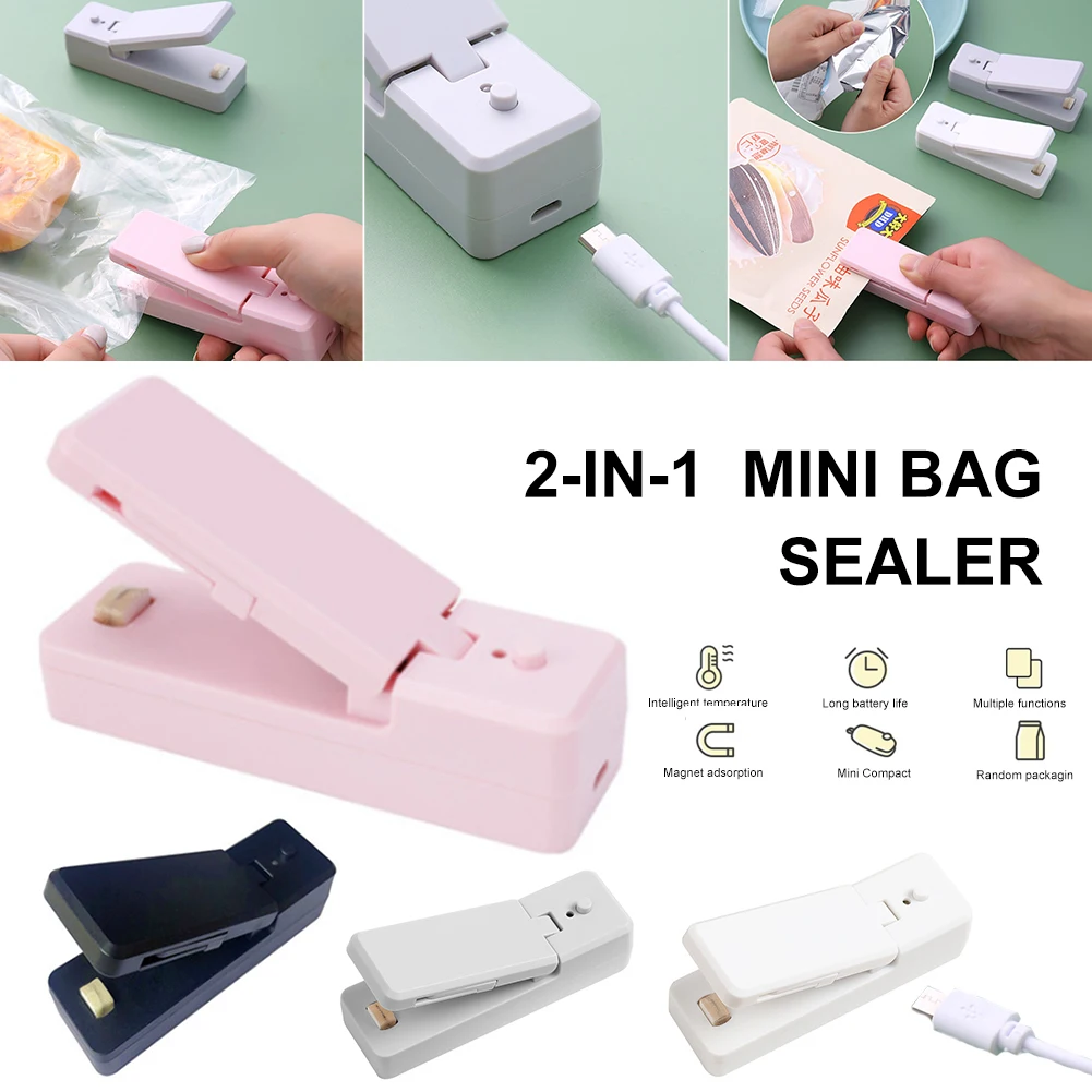 Mini Bag Sealer 2-in-1 Rechargeable Portable Heat Sealer and Cutter Handheld Food Bag Sealer Machine for Snack Plastic Fresh Bag
Mini Bag Sealer 2-in-1 Rechargeable Portable Heat Sealer and Cutter Handheld Food Bag Sealer Machine for Snack Plastic Fresh Bag