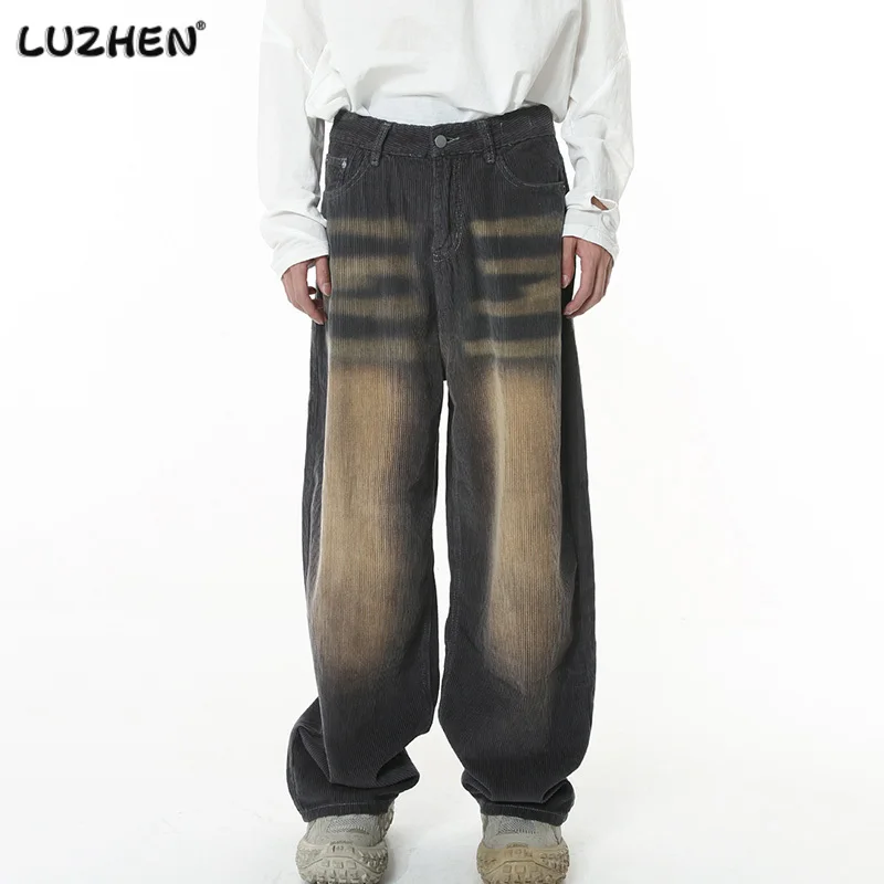 Модные мужские джинсы LUZHEN в Корейском стиле, модные потертые мешковатые джинсовые брюки, свободные широкие штаны в стиле ретро, уличная одежда с градиентом, 96c702
Модные мужские джинсы LUZHEN в Корейском стиле, модные потертые мешковатые джинсовые брюки, свободные широкие штаны в стиле ретро, уличная одежда с градиентом, 96c702