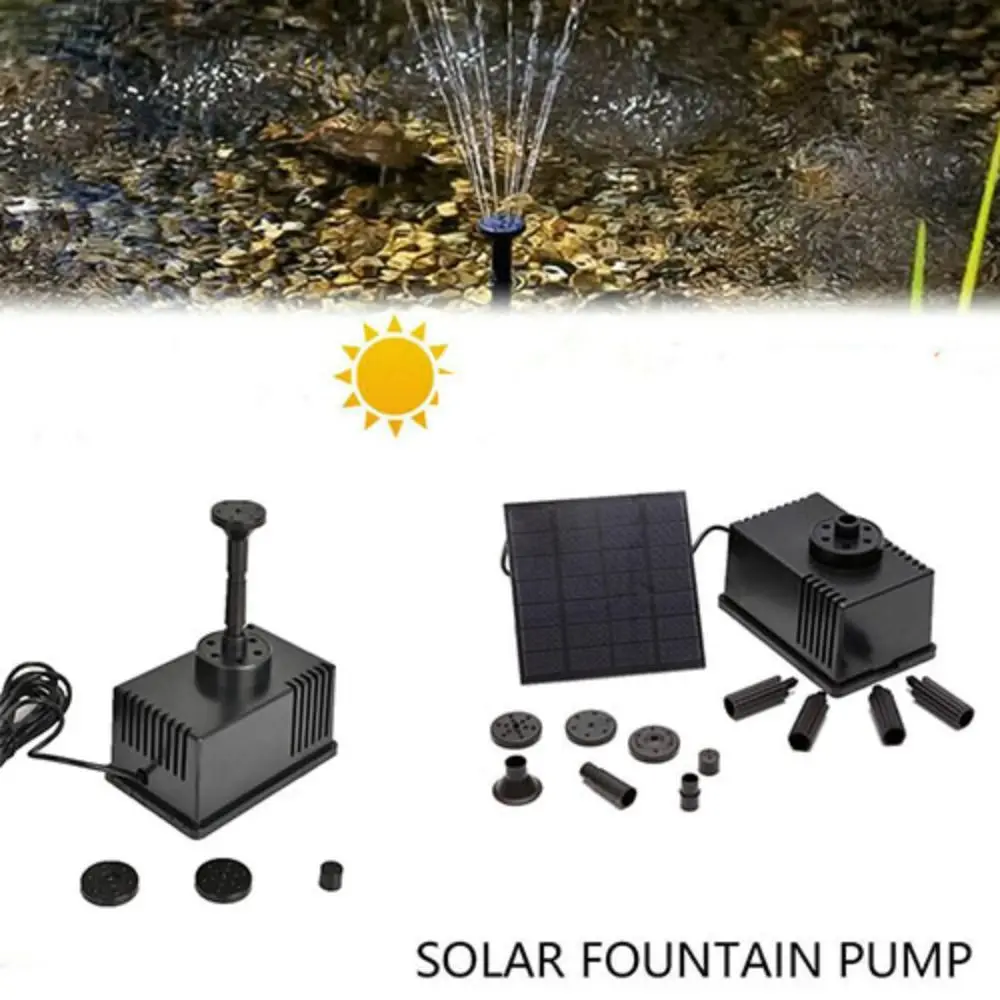 Погружной водяной насос, без дополнительной батареи, на солнечной батарее, низкая эффективность, фильтр для фонтана, для сада