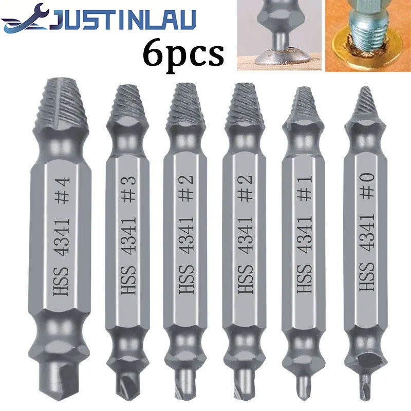 6pcs Material Damaged Screw Extractor Drill Bits Guide Set Broken Speed Out Easy out Bolt Stud Stripped Screw Remover Tools
6pcs Material Damaged Screw Extractor Drill Bits Guide Set Broken Speed Out Easy out Bolt Stud Stripped Screw Remover Tools
