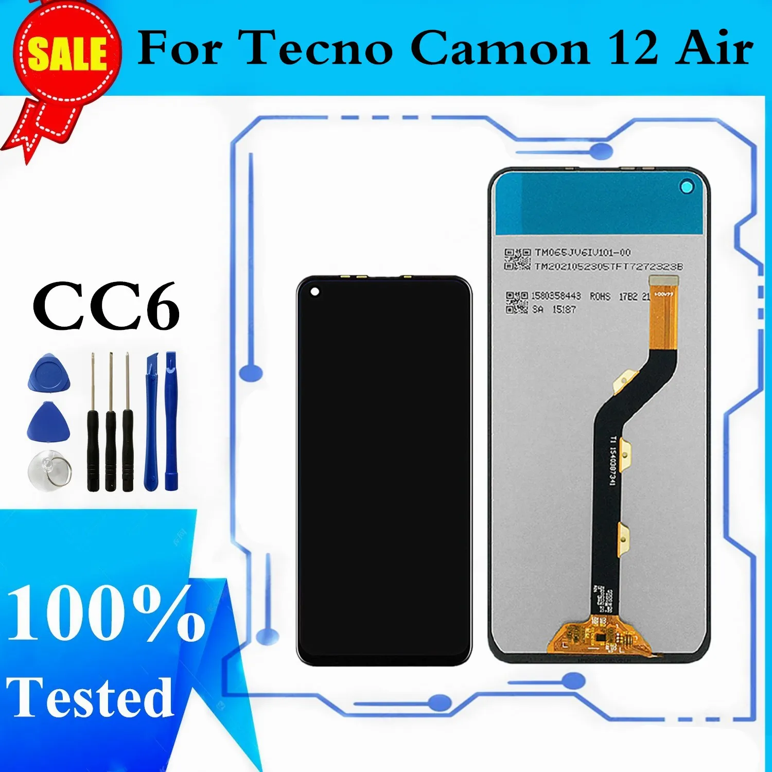 For Tecno Camon 12 Air CC6 LCD Display Touch Screen Digitizer Assembly For Camon12 Air Repair Replacement Parts
For Tecno Camon 12 Air CC6 LCD Display Touch Screen Digitizer Assembly For Camon12 Air Repair Replacement Parts