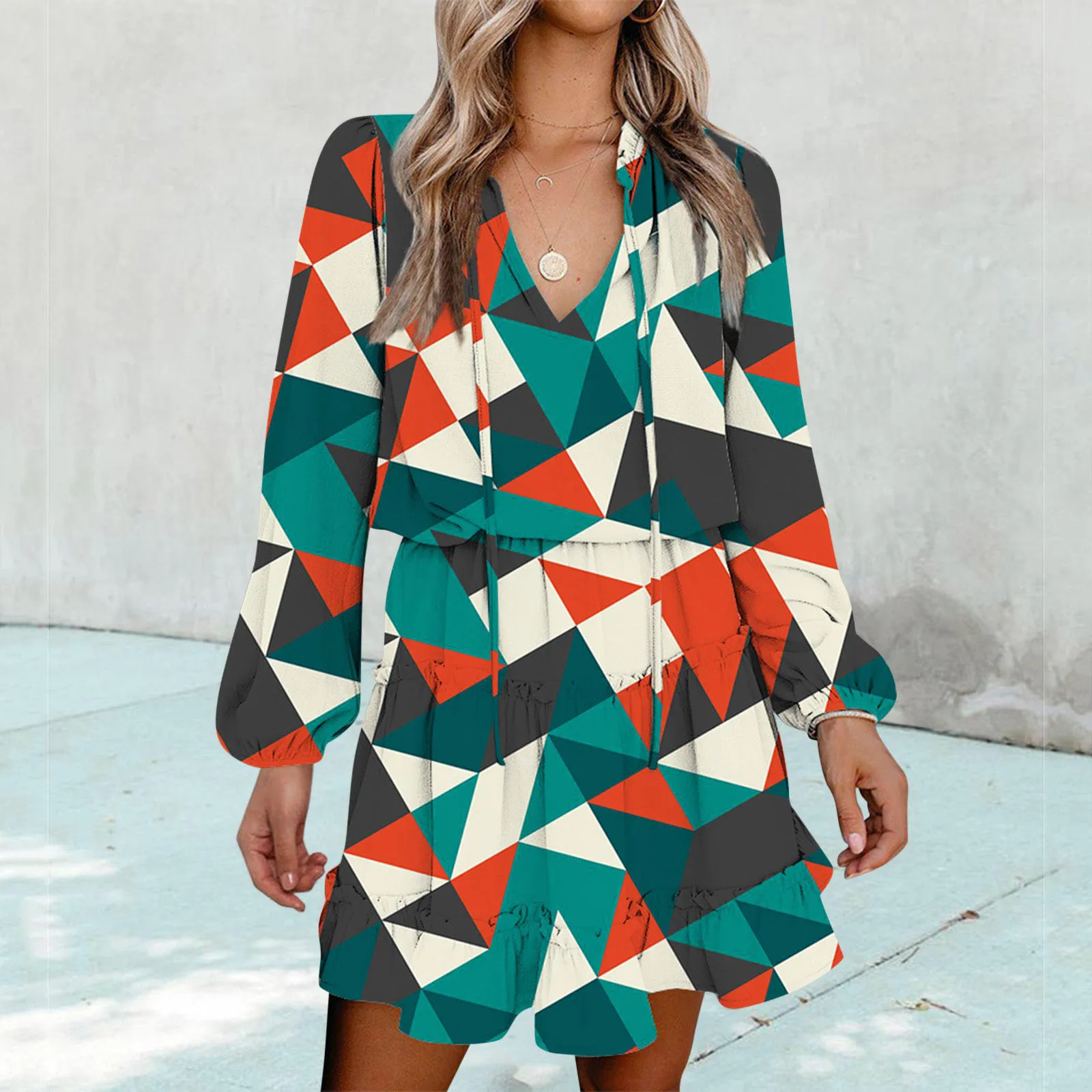 Womens Autumn Print V Neck Ruffle Chiffon Elegant Mini Short Swing Skater Dresses Vintage Dresses for Women
Womens Autumn Print V Neck Ruffle Chiffon Elegant Mini Short Swing Skater Dresses Vintage Dresses for Women