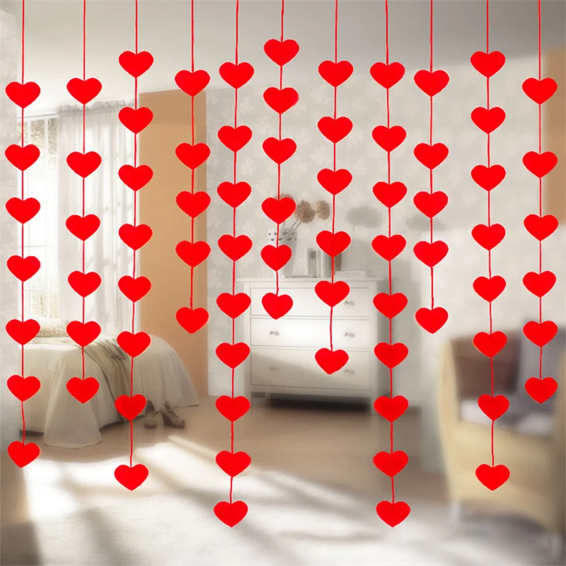 16pcs/set 2M Red Hearts Garland DIY Valentines Day Hanging String Garland Day Wedding Anniversary Birthday Party Decoration
16pcs/set 2M Red Hearts Garland DIY Valentines Day Hanging String Garland Day Wedding Anniversary Birthday Party Decoration
