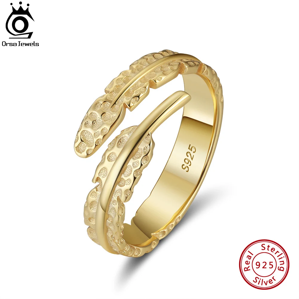 ORSA JEWELS 14 Gold Plated 925 Sterling Silver Leaves Leaf Adjustable Branch Ring Geometric Open Rings Party Jewelry SR275
ORSA JEWELS 14 Gold Plated 925 Sterling Silver Leaves Leaf Adjustable Branch Ring Geometric Open Rings Party Jewelry SR275
