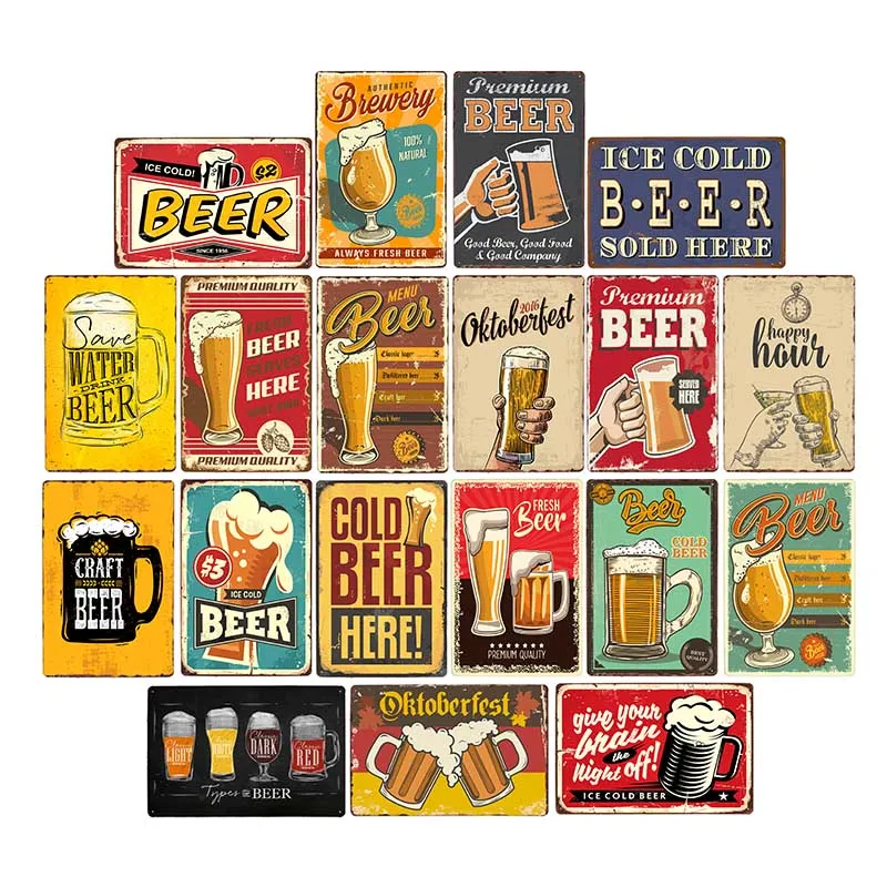Vintage Beer Metal Plate Painting Wall Decor Bar Pub Metal Sign Retro Poster Plaque 20x30cm
Vintage Beer Metal Plate Painting Wall Decor Bar Pub Metal Sign Retro Poster Plaque 20x30cm