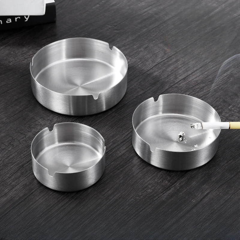Round Stainless Steel Cigarette Ashtray Portable Tabletop Silver Metal Ash Tray for Smoker Fly Ash Proof Home Decoration
Round Stainless Steel Cigarette Ashtray Portable Tabletop Silver Metal Ash Tray for Smoker Fly Ash Proof Home Decoration