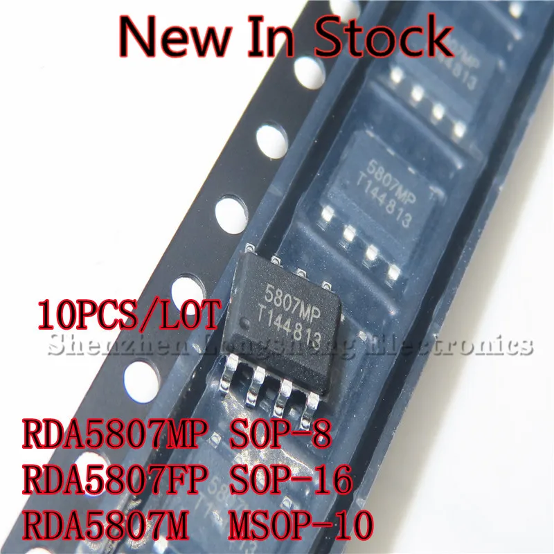 10 шт./лот RDA5807MP SOP-8 RDA5807FP SOP-16 RDA5807M MSOP-10 SMD двухканальный радиомикросхема, новая строчка, оригинальное качество 100%
10 шт./лот RDA5807MP SOP-8 RDA5807FP SOP-16 RDA5807M MSOP-10 SMD двухканальный радиомикросхема, новая строчка, оригинальное качество 100%
