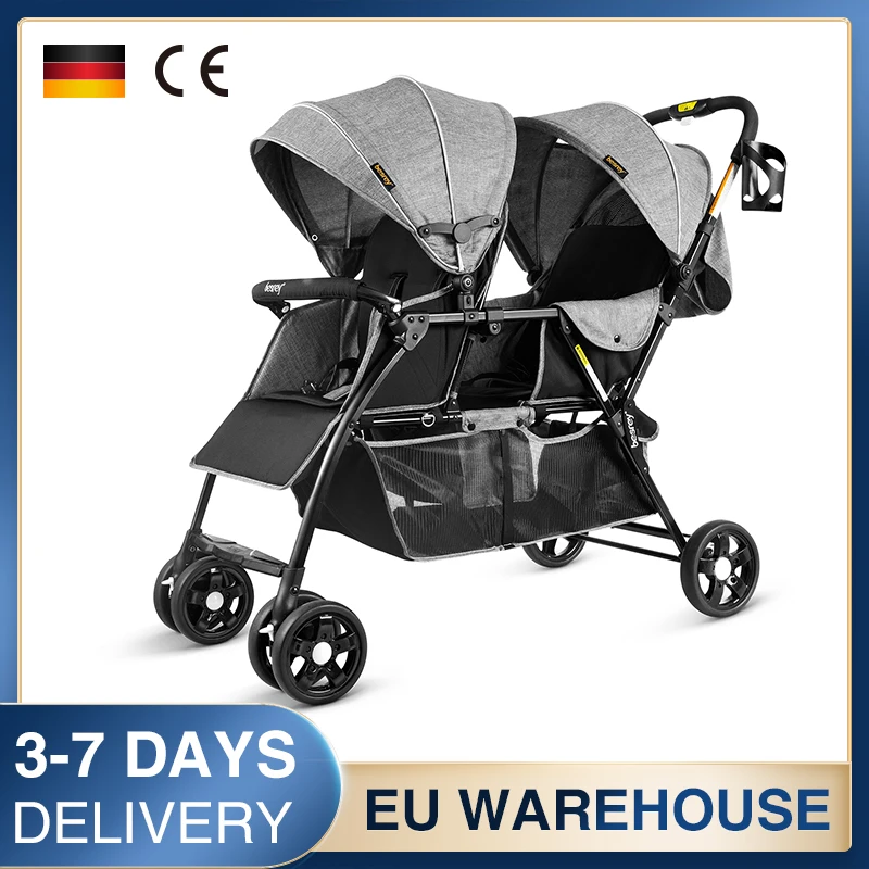 Besrey Baby Stroller for Twin Infant Lightweight Easy Foldable Pushchair Pram Kids Toddler Cart for 0-36 Month Children
Besrey Baby Stroller for Twin Infant Lightweight Easy Foldable Pushchair Pram Kids Toddler Cart for 0-36 Month Children