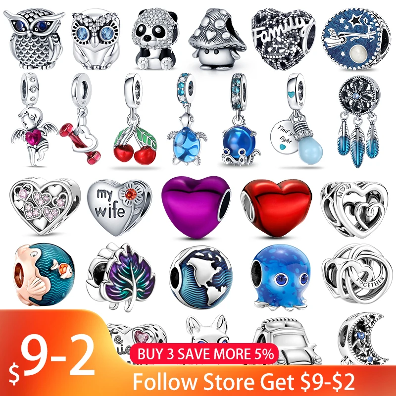 Hot Sale Charms Fit Pandora 925 Original Bracelets Plata De Ley 925 Silver Owl With Blue Zircon Charms Beads DIY Jewelry Making
Hot Sale Charms Fit Pandora 925 Original Bracelets Plata De Ley 925 Silver Owl With Blue Zircon Charms Beads DIY Jewelry Making