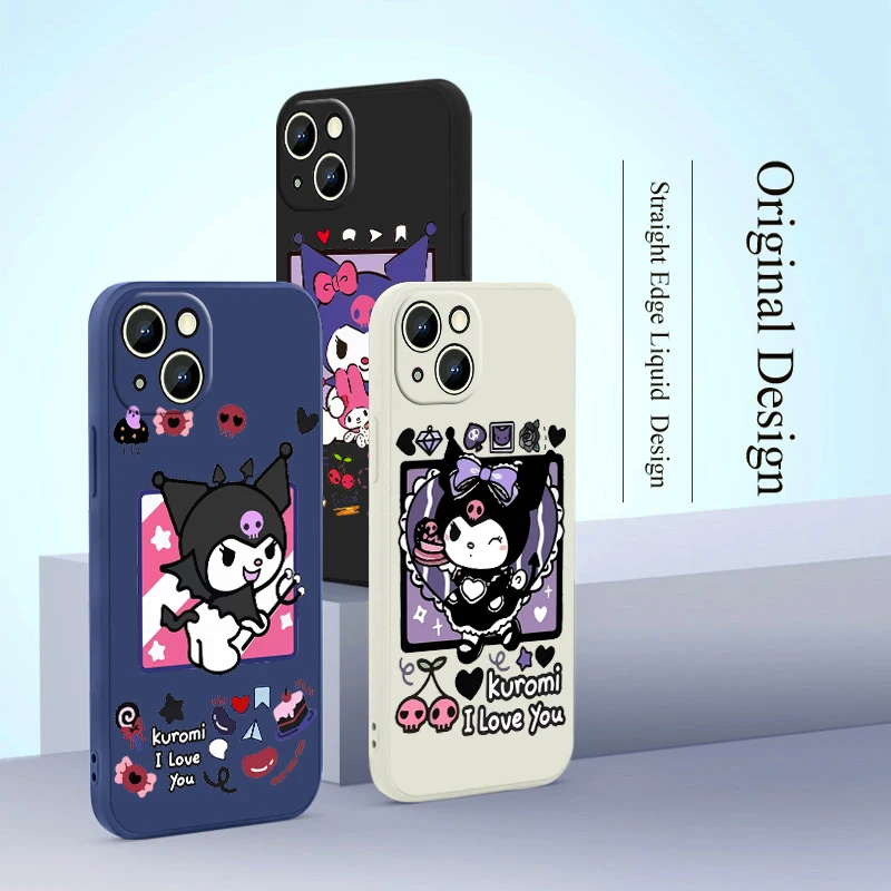 Fashion Cartoon Kuromi For Apple iPhone 14 13 12 11 Pro Max Plus XS XR X 8 7 SE Liquid Rope Phone Case Capa Cover
Fashion Cartoon Kuromi For Apple iPhone 14 13 12 11 Pro Max Plus XS XR X 8 7 SE Liquid Rope Phone Case Capa Cover