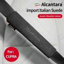 For Seat Cupra Car Seat Belt Cover Alcantara Safety Belts Shoulder Protection Auto Interior High Grade Accessories