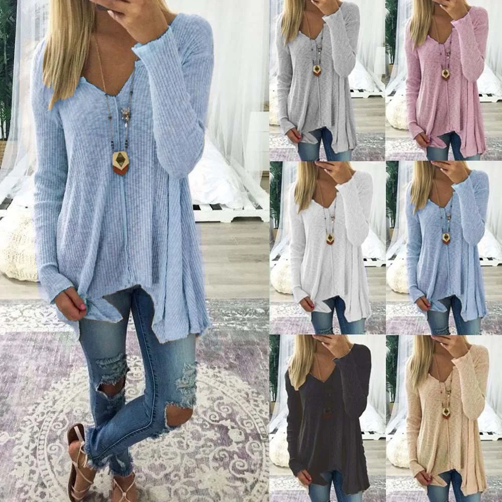 V-neck Irregular Top Women Casual Baggy Jumper Blouse Top Summer Fashion Hot Casual Cotton Polyester Solid Color
V-neck Irregular Top Women Casual Baggy Jumper Blouse Top Summer Fashion Hot Casual Cotton Polyester Solid Color