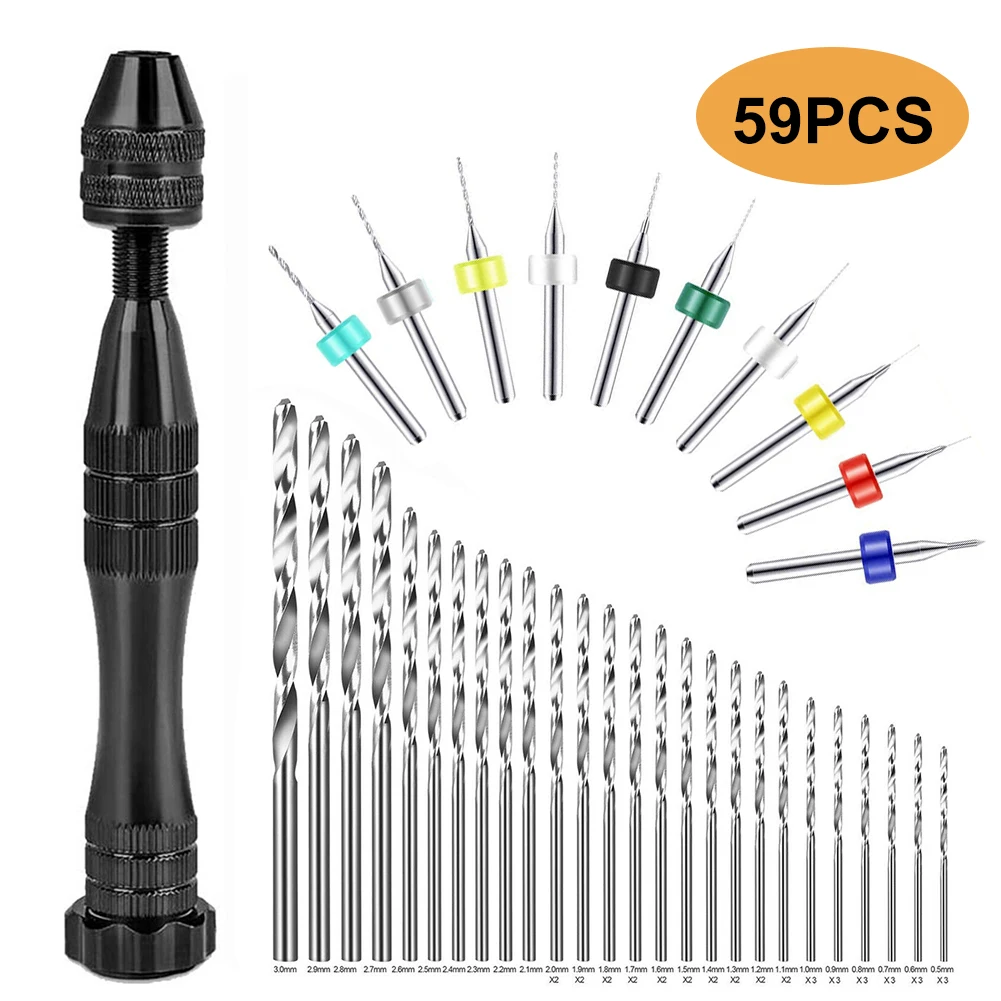 59Pcs/Set 0.6mm-2.1mm PCB Mini Drill Bits Import Carbide PCB Drill Bits Print Circuit Board Mini CNC Drilling Bit Set DIY
59Pcs/Set 0.6mm-2.1mm PCB Mini Drill Bits Import Carbide PCB Drill Bits Print Circuit Board Mini CNC Drilling Bit Set DIY