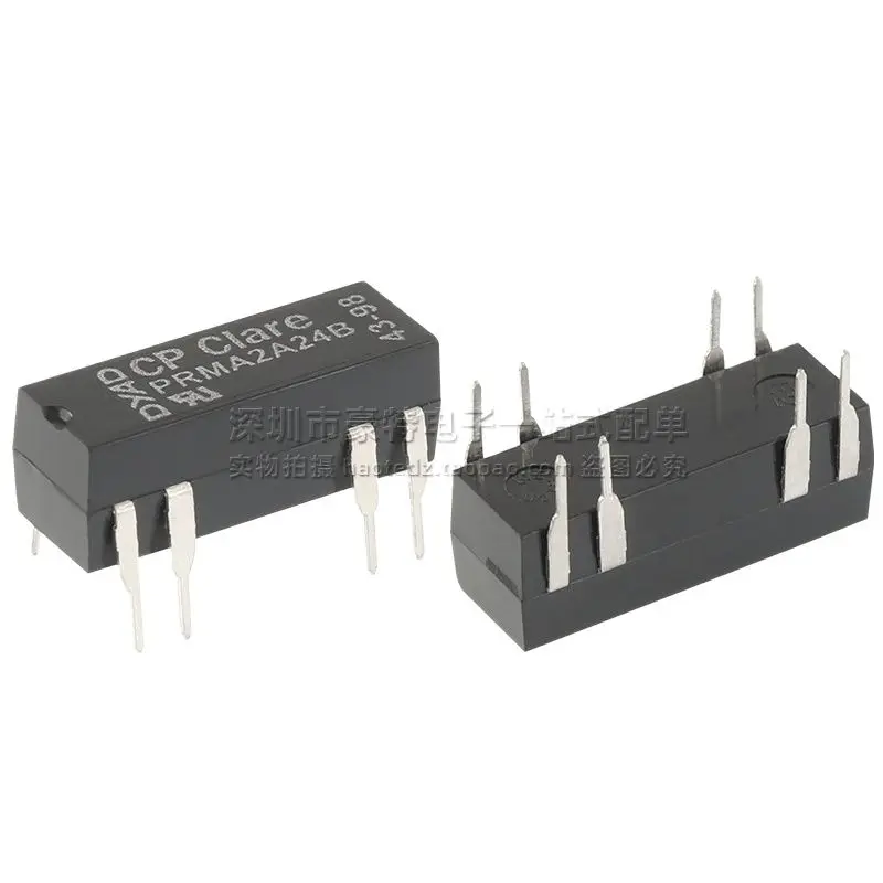 

5pcs/ PRMA2A24 new imported double pole double throw 24VDC 1A 10W two sets of normally open reed switch relays