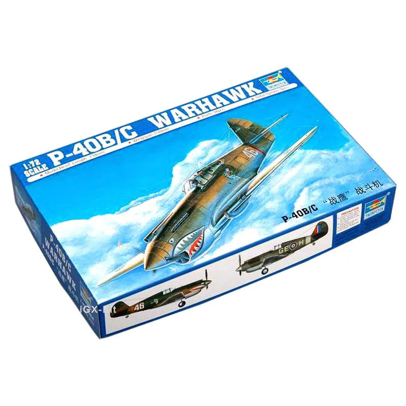 

Trumpeter 01632 1/72 US P40 P-40B/C Warhawk Fighgter Aircraft Military Plane Plastic Assembly Model Toy Child Gift Building Kit