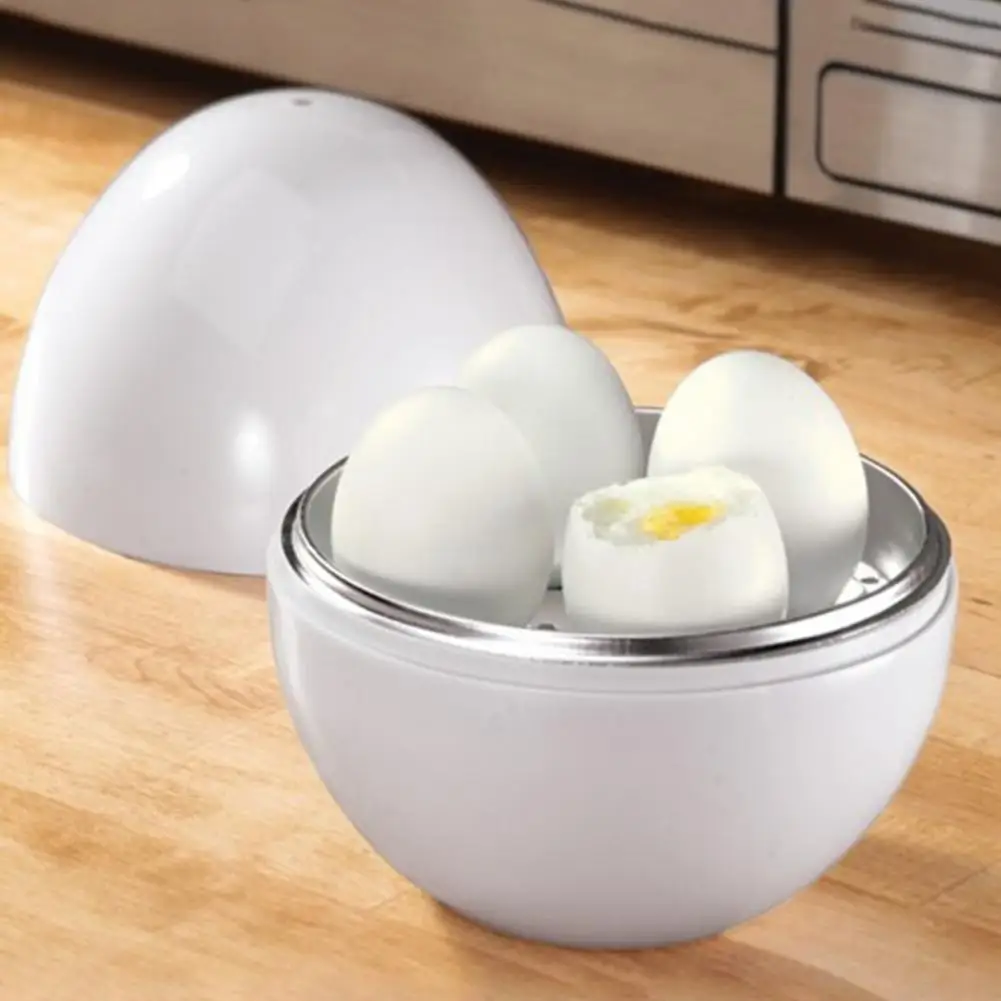 

Microwave Egg Steamer Boiler Cooker 4 Eggs Capacity Easy Quick 5 Minutes Hard or Soft Boiled Kitchen Cooking Tools