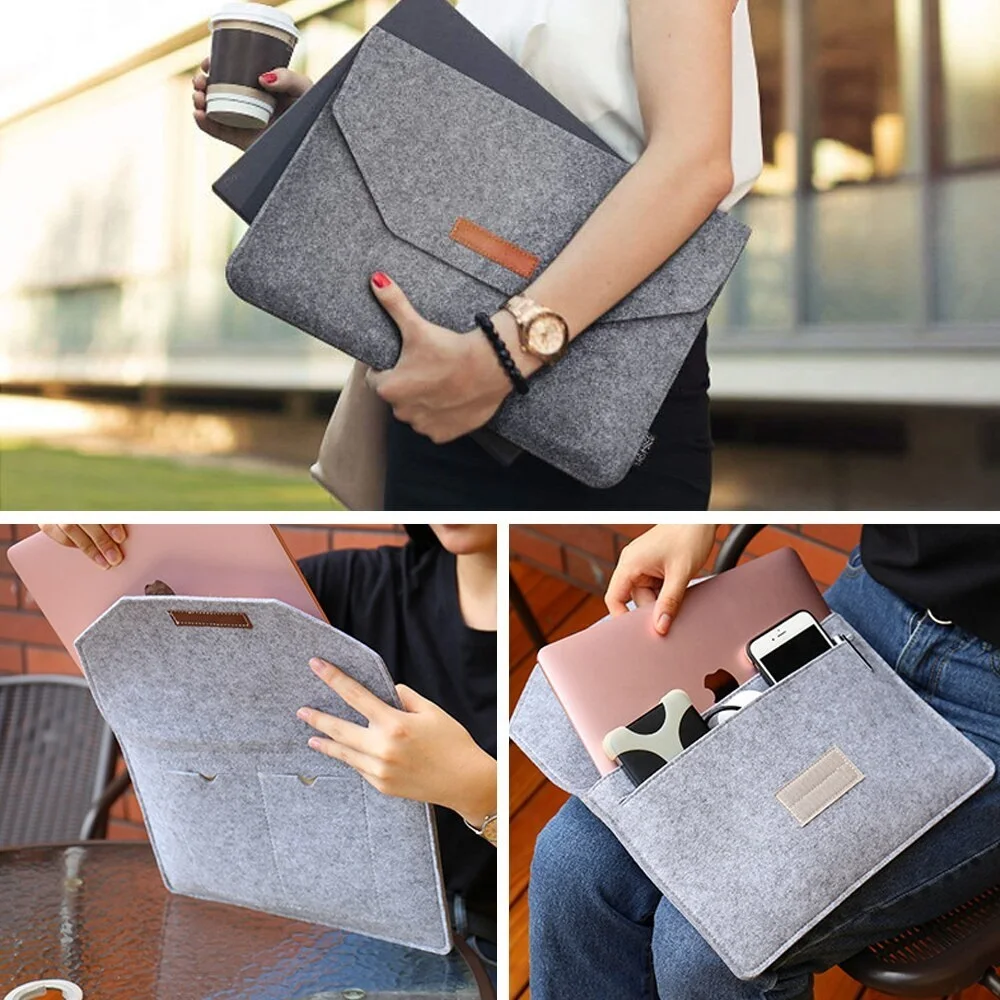 Ultra-Thin Felt Laptop Sleeve Bag 11/13/15 inch Air Pro iPad 12.9 inch Computer Bag Charger Storage Bag
Ultra-Thin Felt Laptop Sleeve Bag 11/13/15 inch Air Pro iPad 12.9 inch Computer Bag Charger Storage Bag