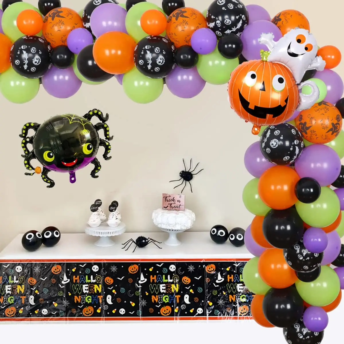 Halloween Themed Balloons Garland Arch Kit Pumpkin Spider Foil Balloons Perfect for Birthday Festive Party Decorations
Halloween Themed Balloons Garland Arch Kit Pumpkin Spider Foil Balloons Perfect for Birthday Festive Party Decorations